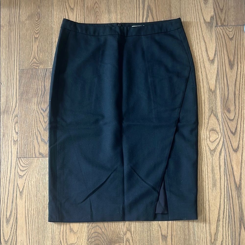 Garnet Hill Blue Pencil Skirt Knee-Length Workwear - Picture 3 of 8